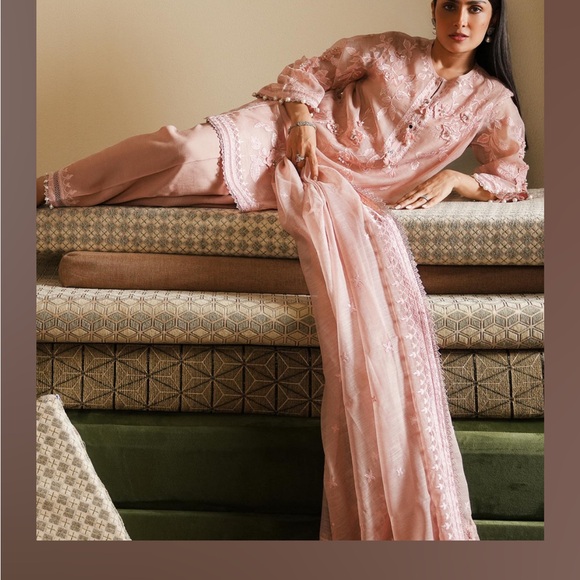 Sana Safinaz Other - Sana Safinaz XL Blush Pink Floral Women's Kurta Set